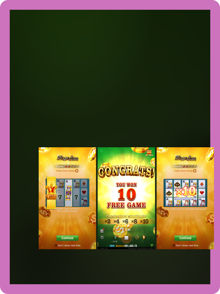 Mega Ace · Tampilan Antarmuka Aplikasi MVP789